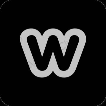 Ästhetisch Schwarz Weebly App-Symbole