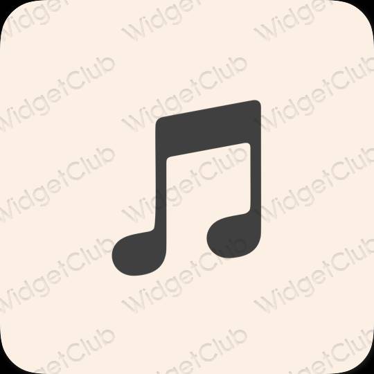 Aesthetic beige Apple Music app icons
