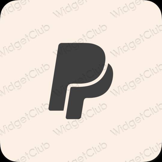 Aesthetic beige Paypal app icons
