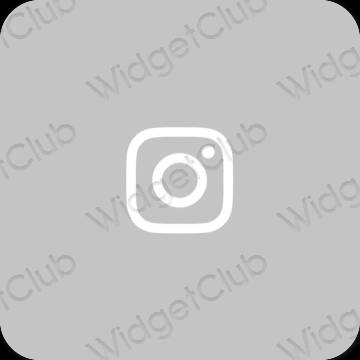 Estetsko siva Instagram ikone aplikacij