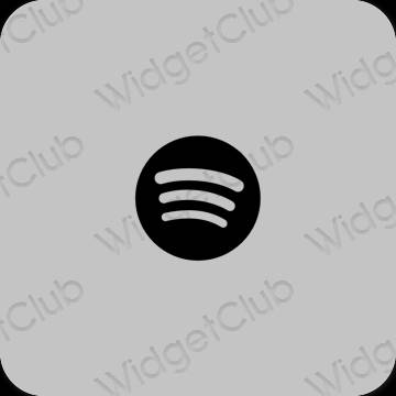 Estetski siva Spotify ikone aplikacija