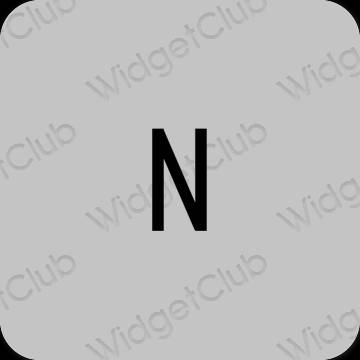 Stijlvol grijs Netflix app-pictogrammen