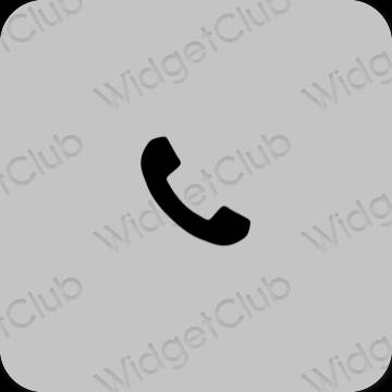 Æstetisk grå Phone app ikoner