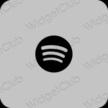 Aesthetic gray Spotify app icons