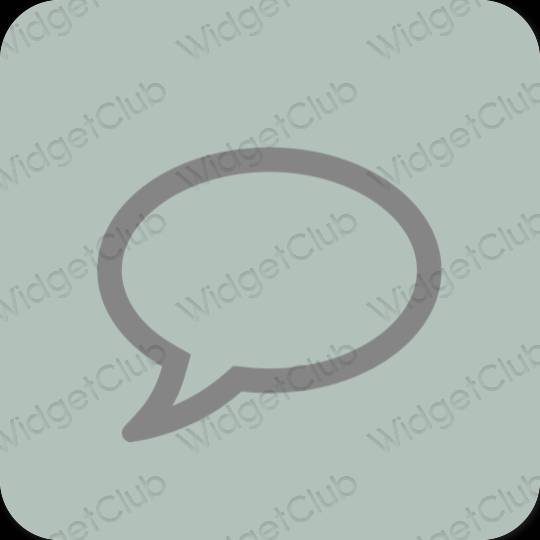 Estetisk grön Messages app ikoner