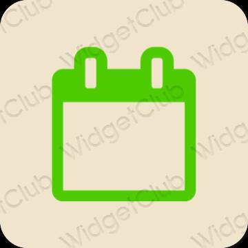 Estetico beige Calendar icone dell'app