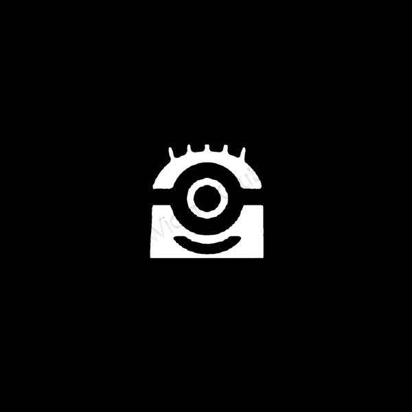 Aesthetic black Game app icons