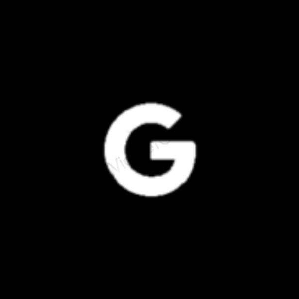 Ესთეტიური შავი Google აპლიკაციის ხატები