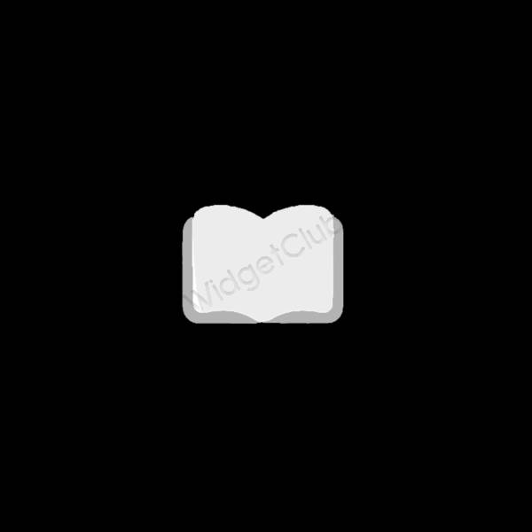 Aesthetic black Books app icons