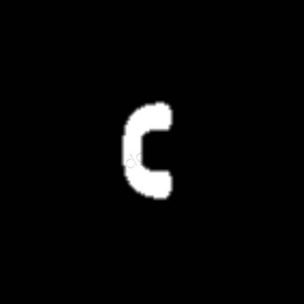 Aesthetic black Phone app icons