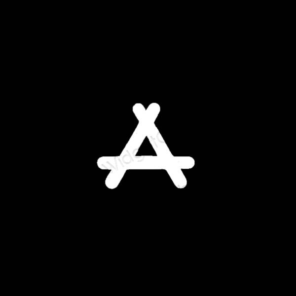 Aesthetic black AppStore app icons