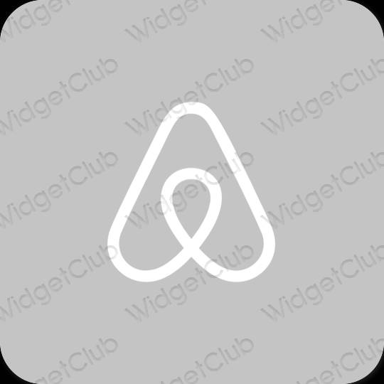 Estetický šedá Airbnb ikony aplikací