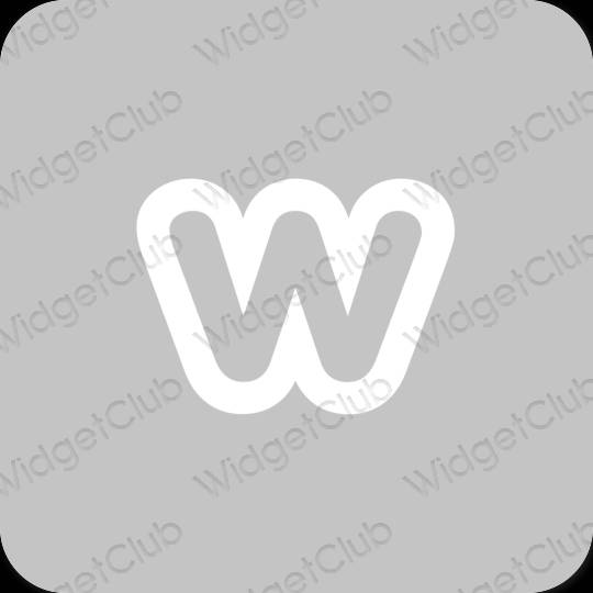 Estetski siva Weebly ikone aplikacija