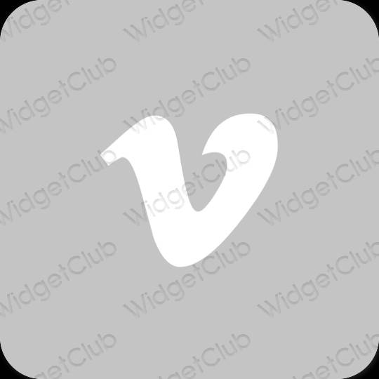 Ästhetisch grau Vimeo App-Symbole