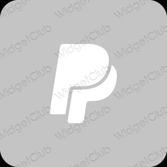 Estético gris Paypal iconos de aplicaciones