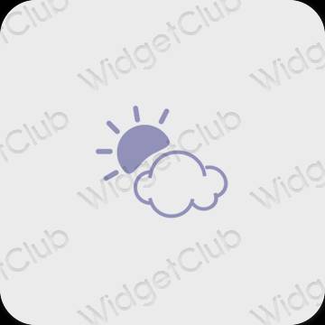 Естетичен сиво Weather икони на приложения
