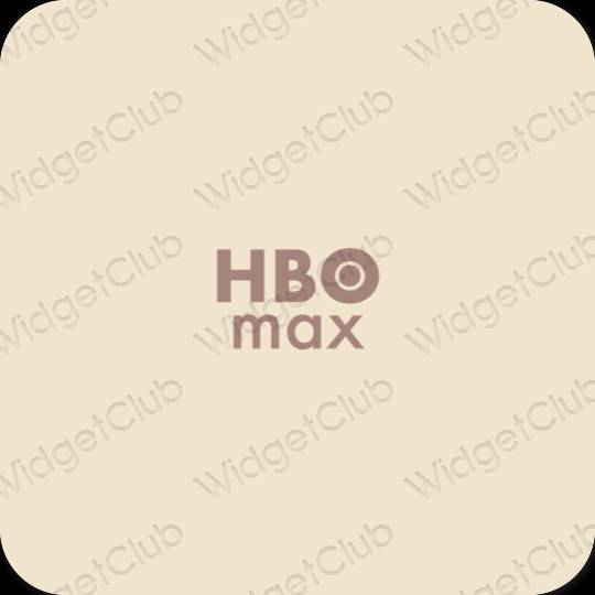 Ესთეტიური კრემისფერი HBO MAX აპლიკაციის ხატები