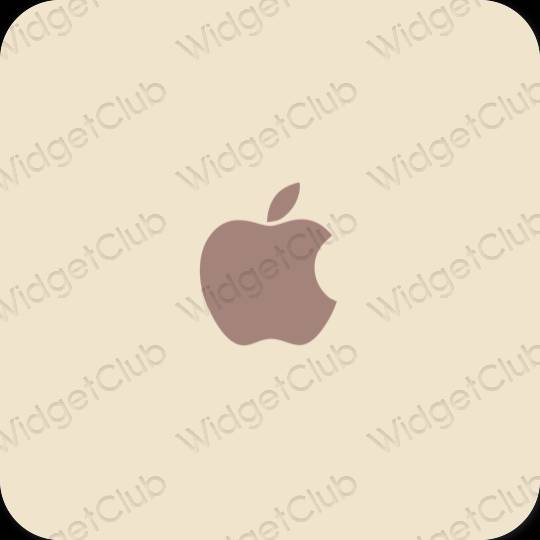 Stijlvol beige Apple Store app-pictogrammen