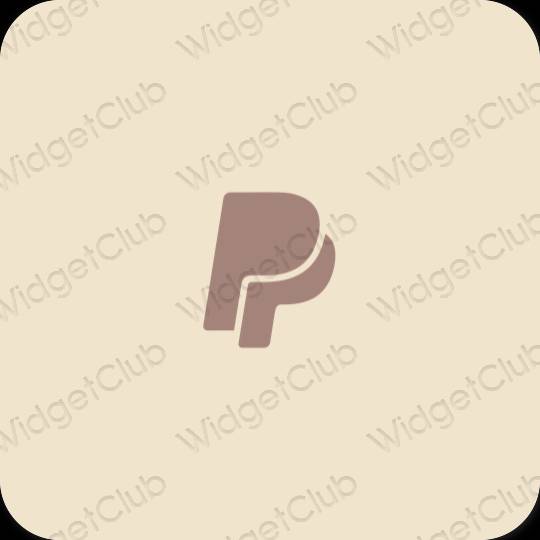 Estetik kuning air Paypal ikon aplikasi