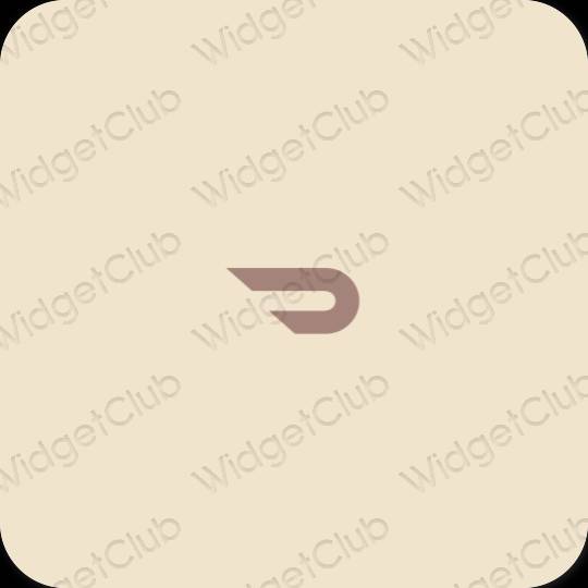 Estetický béžový Doordash ikony aplikací