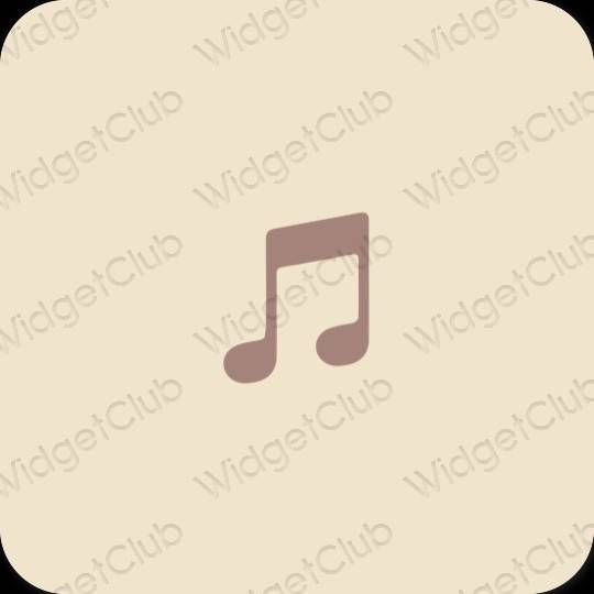 Æstetisk beige Music app ikoner