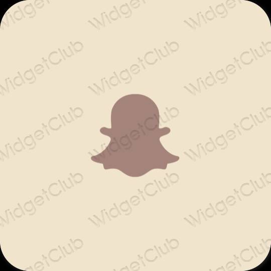 Estetické béžová snapchat ikony aplikácií