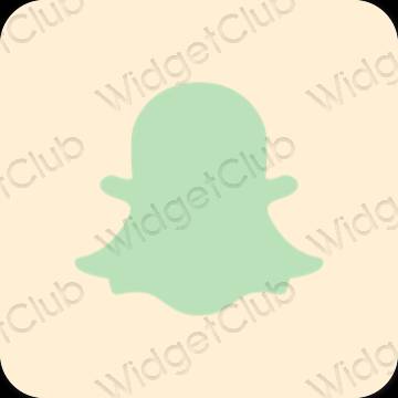 אייקוני אפליקציה snapchat אסתטיים