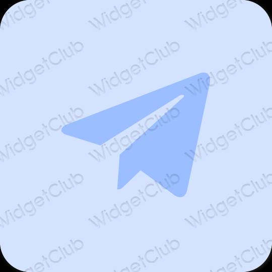 אֶסתֵטִי כחול פסטל Telegram סמלי אפליקציה
