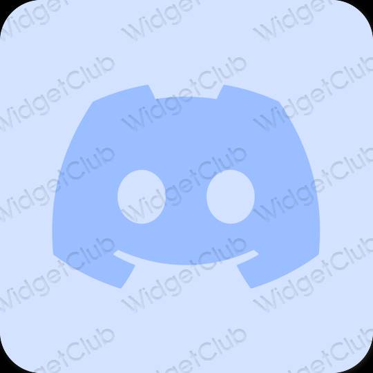 Estetico blu pastello discord icone dell'app