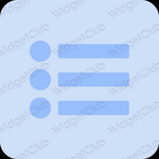 Estético roxo Reminders ícones de aplicativos