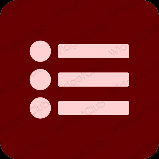 Estetico Marrone Reminders icone dell'app