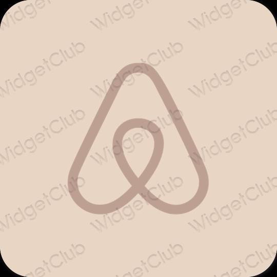 Estetisk beige Airbnb app ikoner