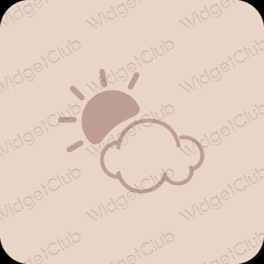 Estetico beige Weather icone dell'app