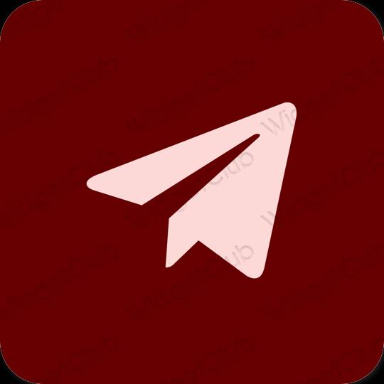 Estetický hnědý Telegram ikony aplikací
