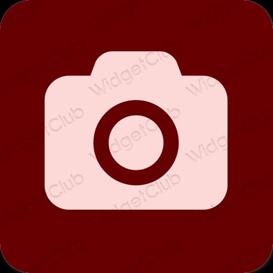 Естетичен кафяво Camera икони на приложения