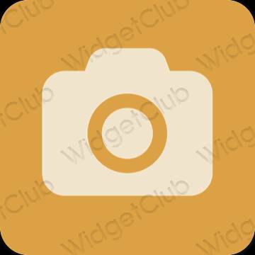 Estetski naranča Camera ikone aplikacija