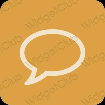 Estetisk brun Messages app ikoner