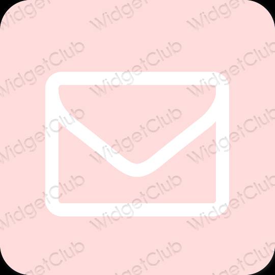Aesthetic pink Mail app icons