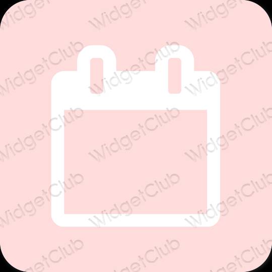 Estetsko roza Calendar ikone aplikacij