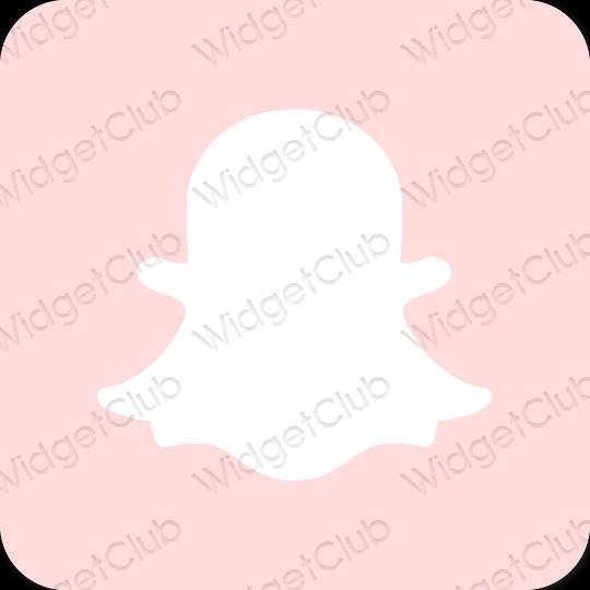 Estetický pastelově růžová snapchat ikony aplikací