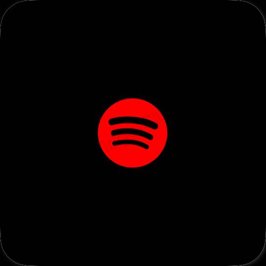 Aesthetic black Spotify app icons