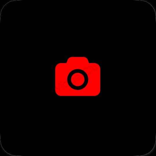 Aesthetic black Camera app icons