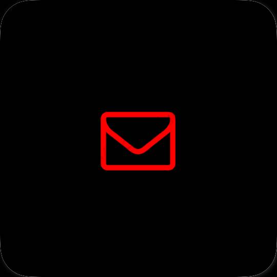 Aesthetic black Gmail app icons