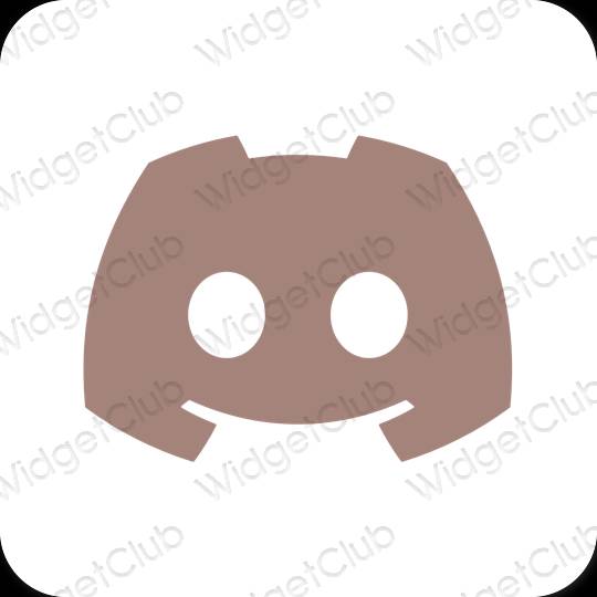 Estetis cokelat discord ikon aplikasi