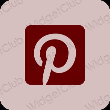 Esthetische Pinterest app-pictogrammen