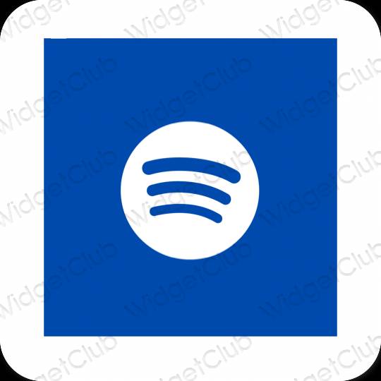 Естетски Плави Spotify иконе апликација