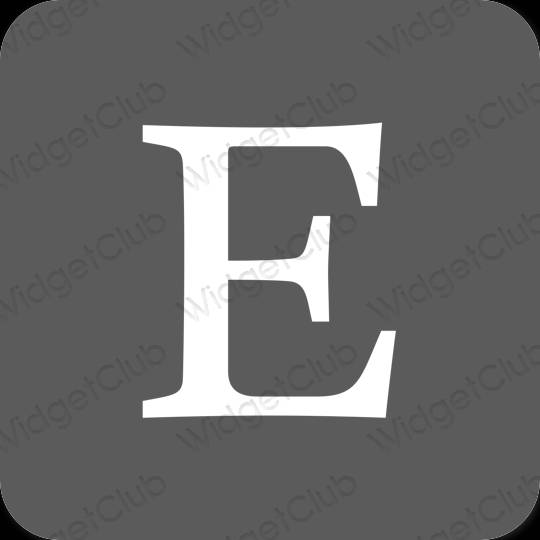Естетичен сиво Etsy икони на приложения