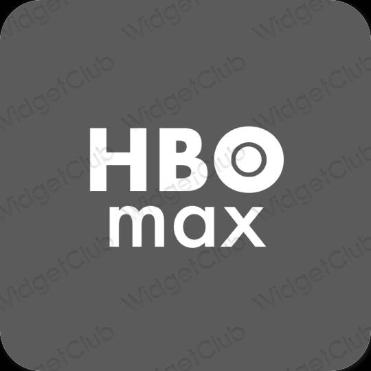 Estetik kelabu HBO MAX ikon aplikasi