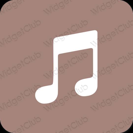 미적인 갈색 Apple Music 앱 아이콘