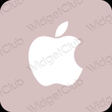 Естетичен пастелно розово Apple Store икони на приложения